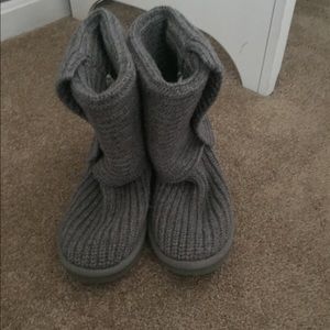 Knit UGG Boots - Grey